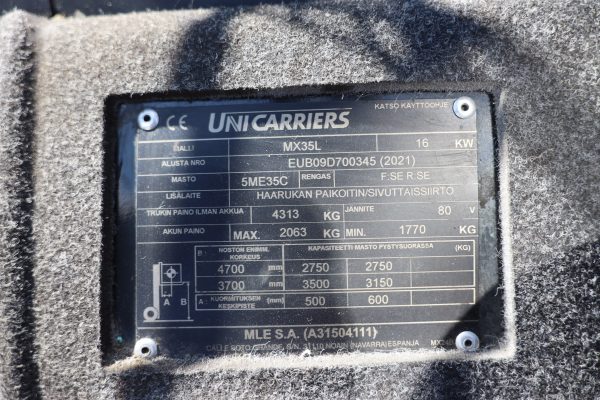 Uni Carries MX35L sähkötrukki (1) - Image 35