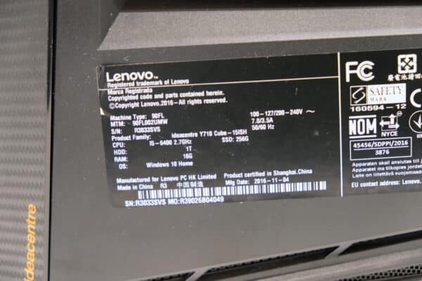 Lenovo ideacentre Y710 Cube 15ISH tietokone (EL100) - Image 13