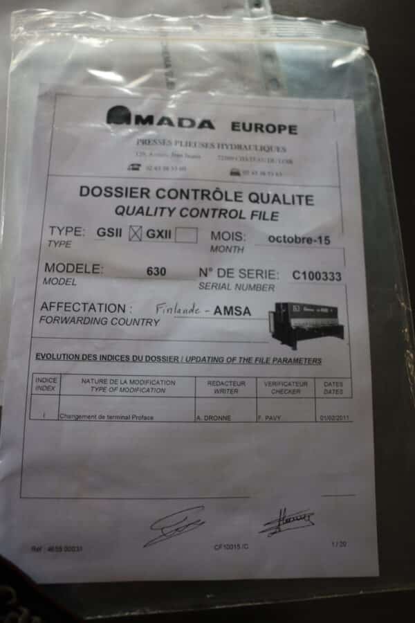 Amada GS II 630 giljotiinikone (H15) - Image 34