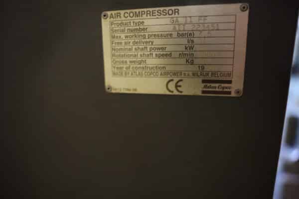 Atlas Copco GA 11 FF ruuvikompressori (H23) - Image 14