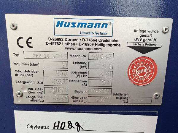 Husmann SPB 20 jätepuristin - Image 12