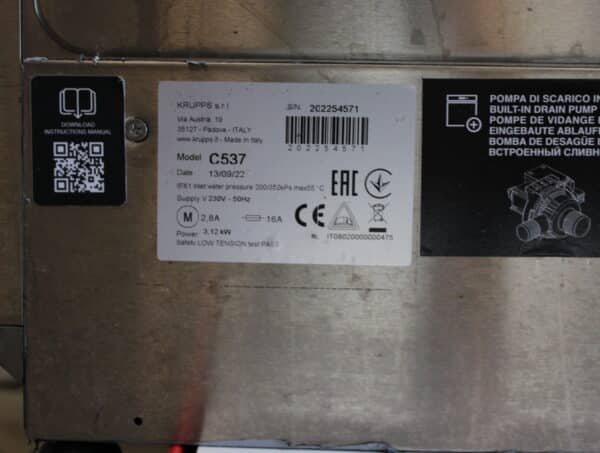 KRUPPS C537 ASTIANPESUKONE (TK208) - Image 8