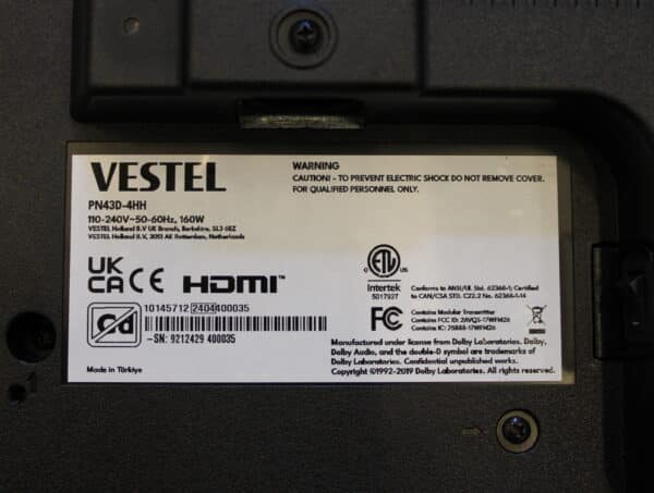 VESTEL PN43D-4HH 43'' näyttö (S104) - Image 8